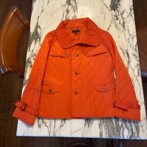 Talbots Quilted Jacket Size Small   Color Orange